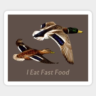 Funny I Eat Fast Food Duck Hunting Magnet